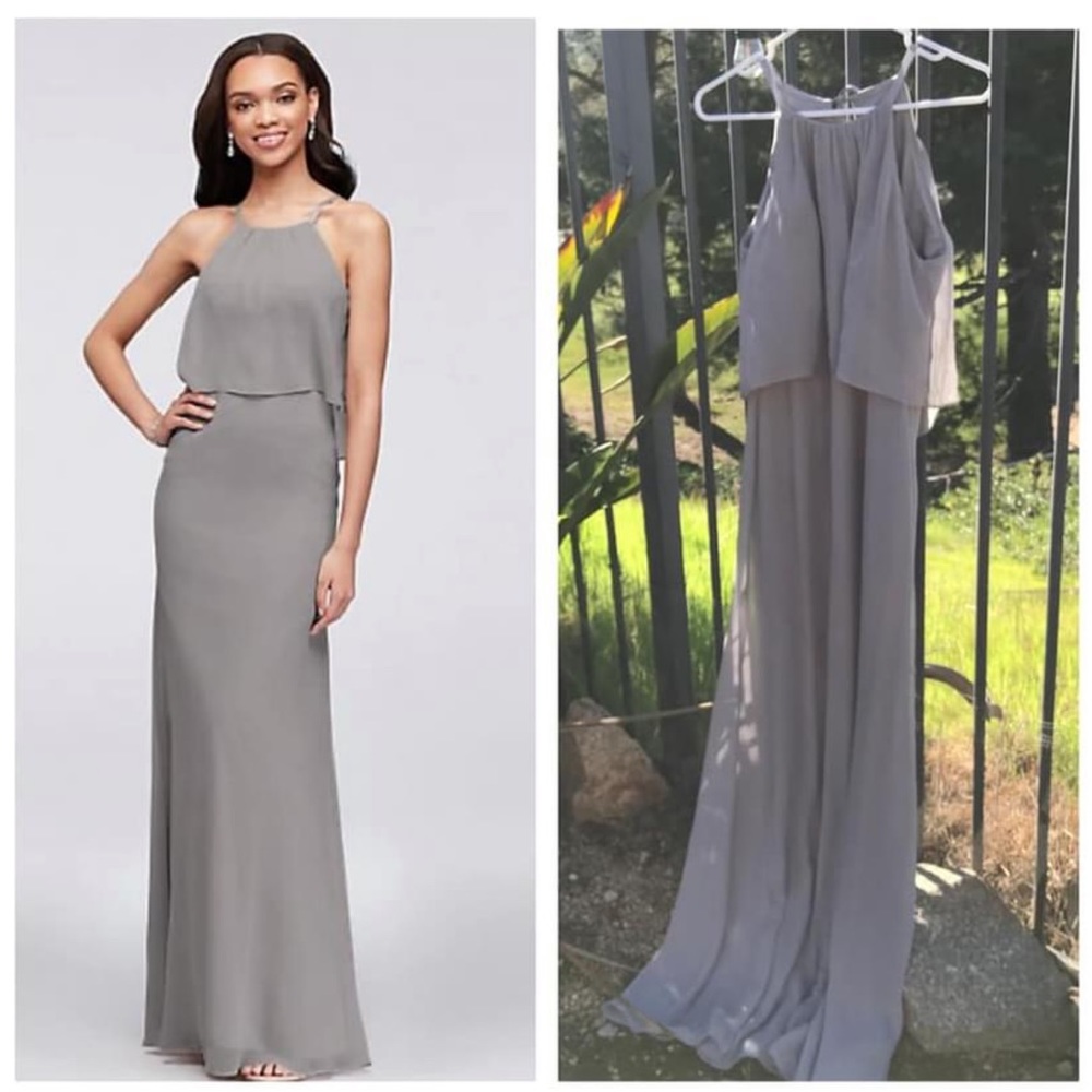 ***NWT*** Gray Flounce Gown